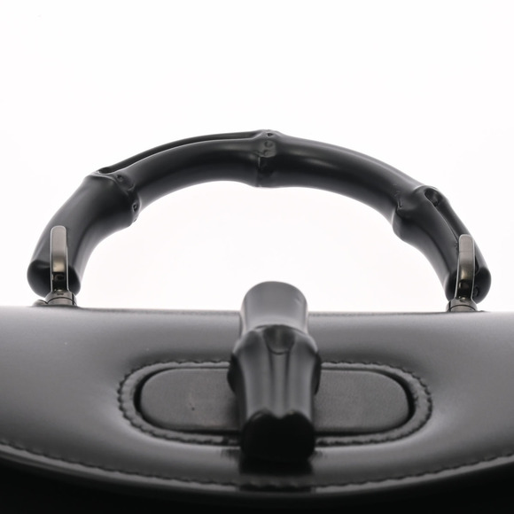 Gucci Bamboo Top Handle Black Calfskin Bag - Picture 4 of 9